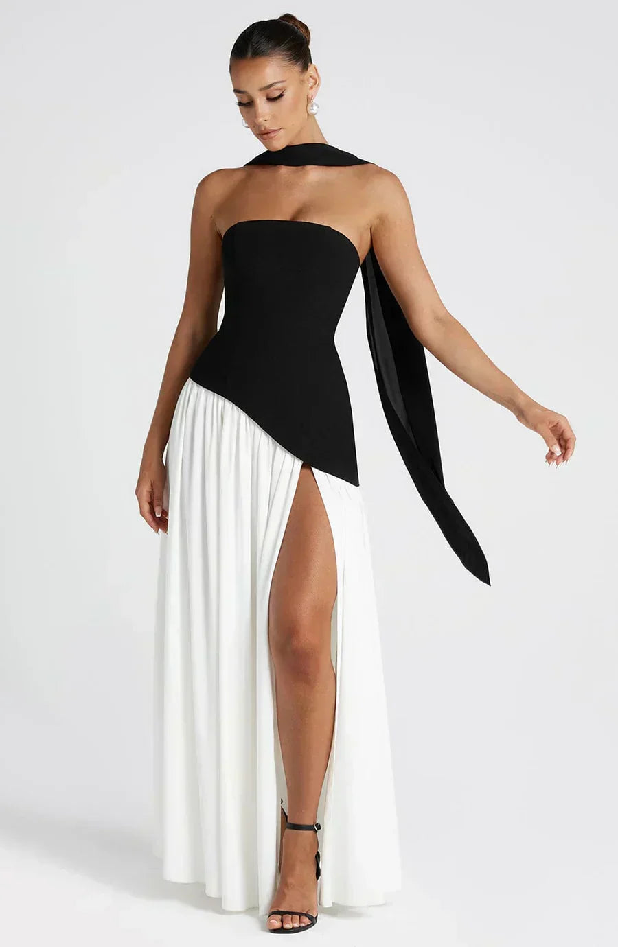 Rut | Vestido de Noche Palabra de Honor con Abertura