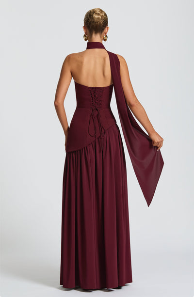 Rut | Vestido de Noche Palabra de Honor con Abertura