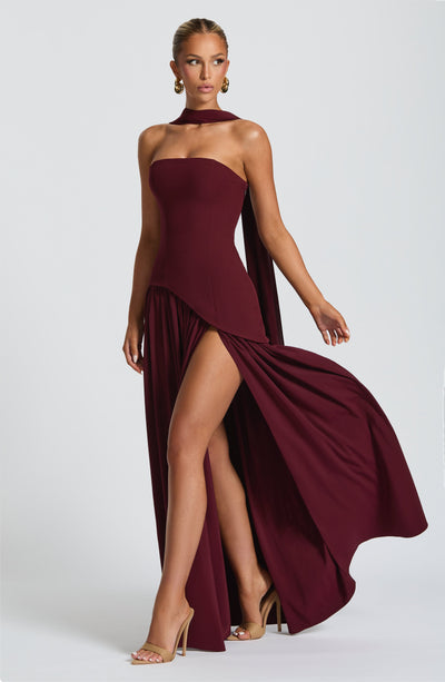 Rut | Vestido de Noche Palabra de Honor con Abertura