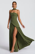 Rut | Vestido de Noche Palabra de Honor con Abertura