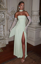Rut | Vestido de Noche Palabra de Honor con Abertura