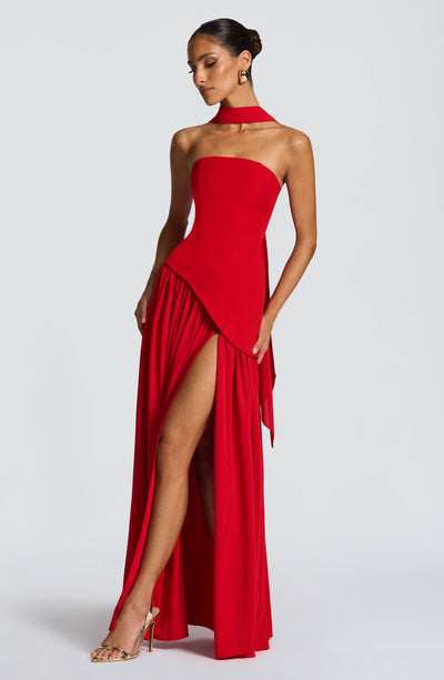 Rut | Vestido de Noche Palabra de Honor con Abertura