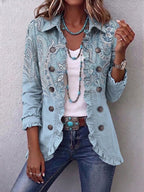 Estrella™ | Chaqueta Vintage con Estampado Paisley y Volantes