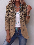 Tatiana™ | Chaqueta Vintage con Estampado Leopardo Degradado y Volantes