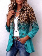 Elisabeth | Blazer Ombré Leopardo con Volantes
