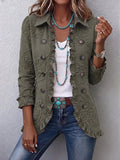 Victoria | Chaqueta Boho-Chic con Bordado Floral y Ribete de Volantes