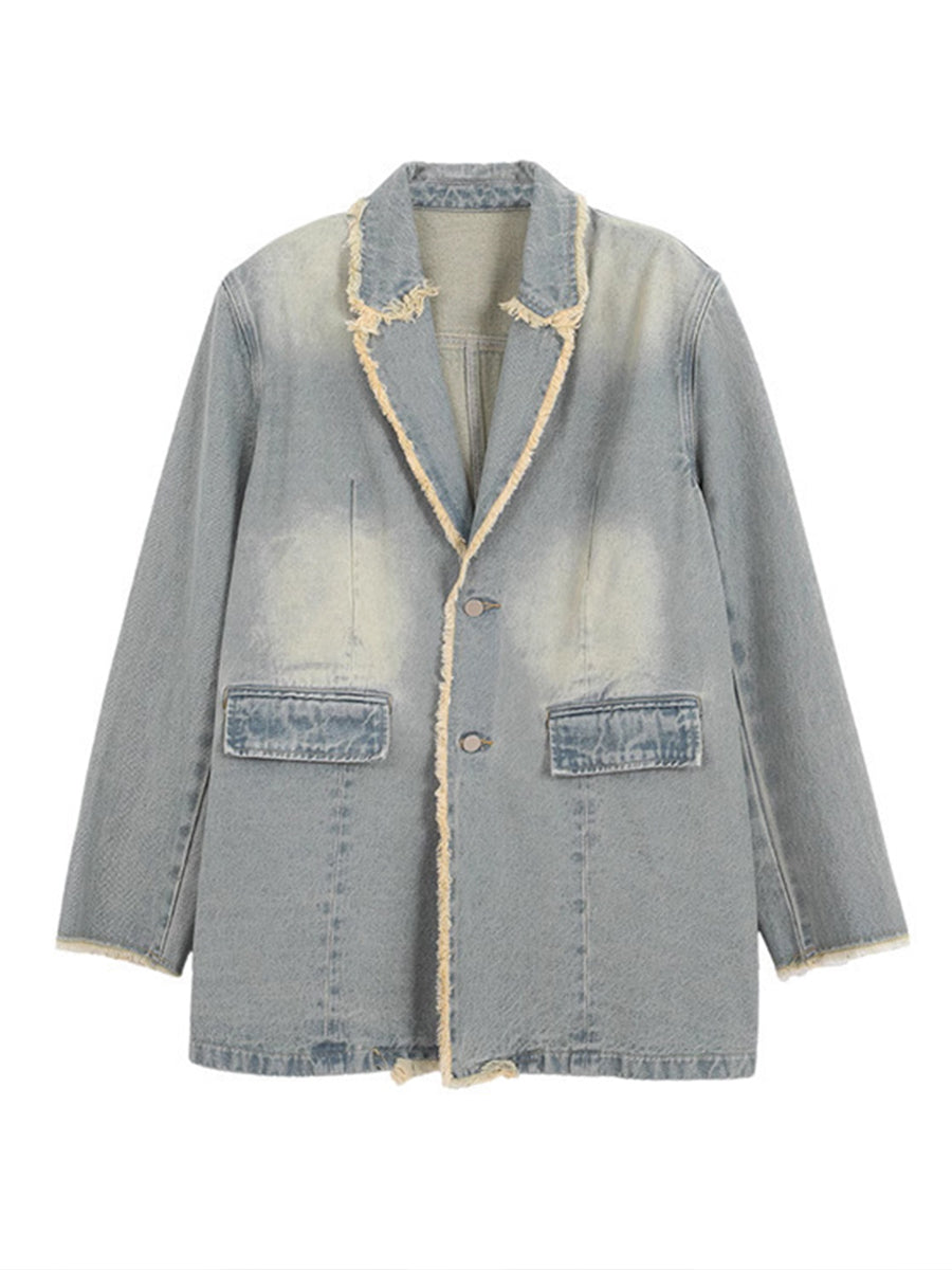Diana™ | Blazer Oversize Estilo Vintage con Bordes en Bruto