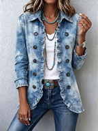 Sabrina™ | Chaqueta Boho Vintage con Estampado Botánico y Detalle de Volantes