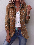 Noelia™ | Chaqueta Boho con Estampado Animal y Volantes
