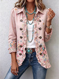 Bea™ | Chaqueta Floral con Volantes y Botones