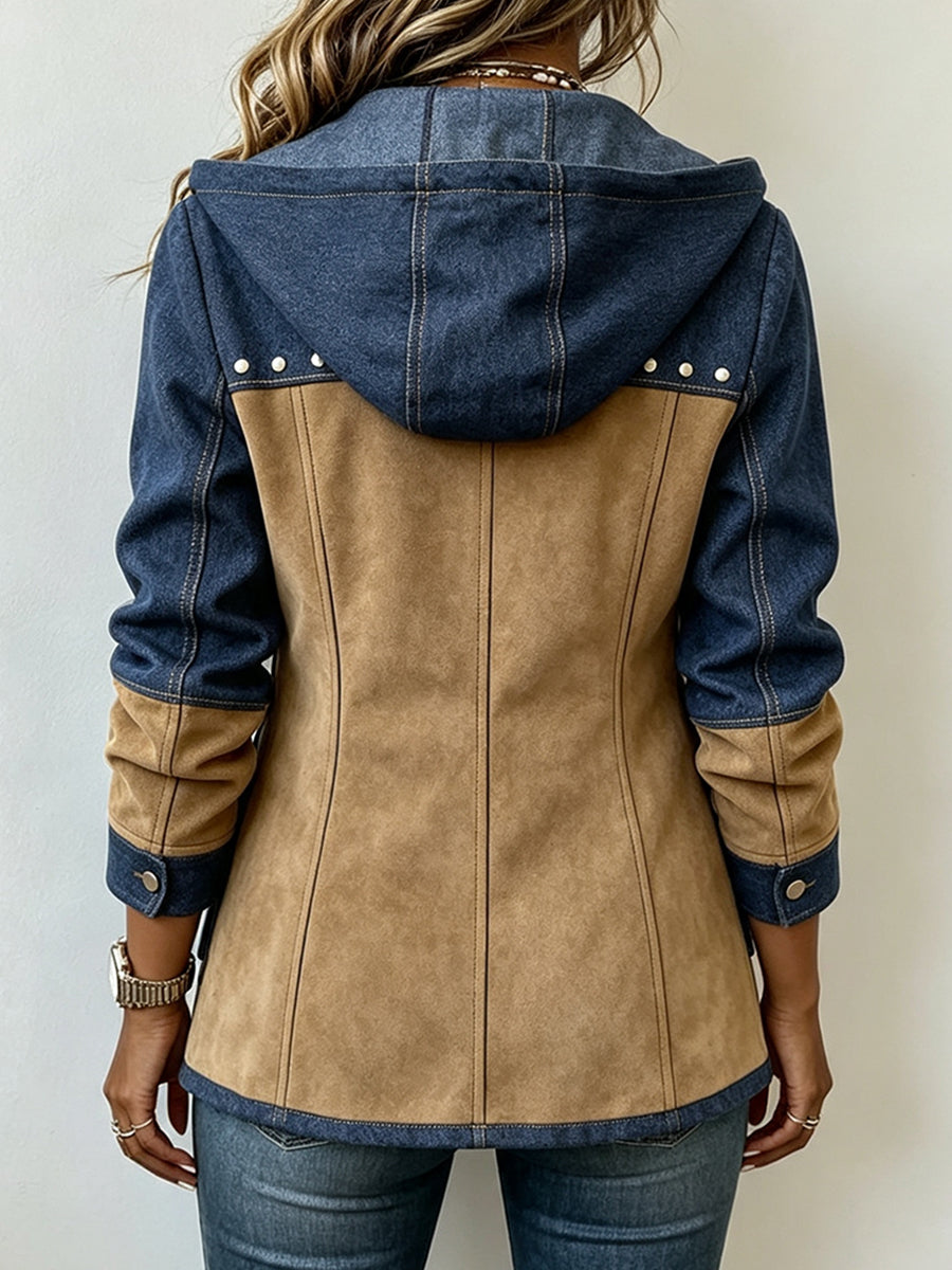 Gloria™ | Chaqueta con Capucha y Patchwork