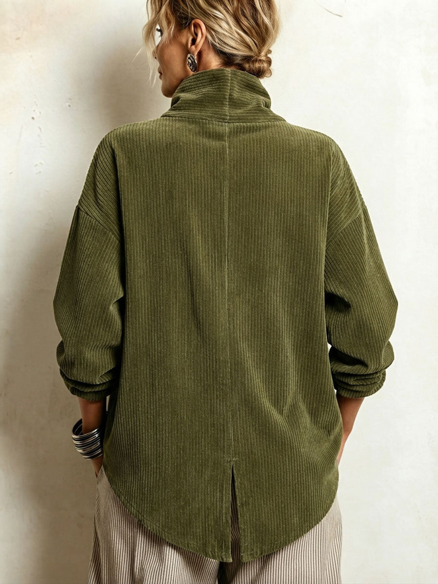 Sabela | Chaqueta de punto oversize con cuello envolvente y botones
