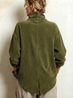Sabela | Chaqueta de punto oversize con cuello envolvente y botones