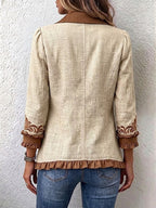 Mónica™ | Chaqueta Boho Vintage Floral con Volantes
