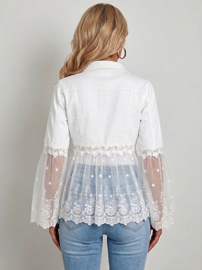 Inés™ | Chaqueta con Paneles de Encaje