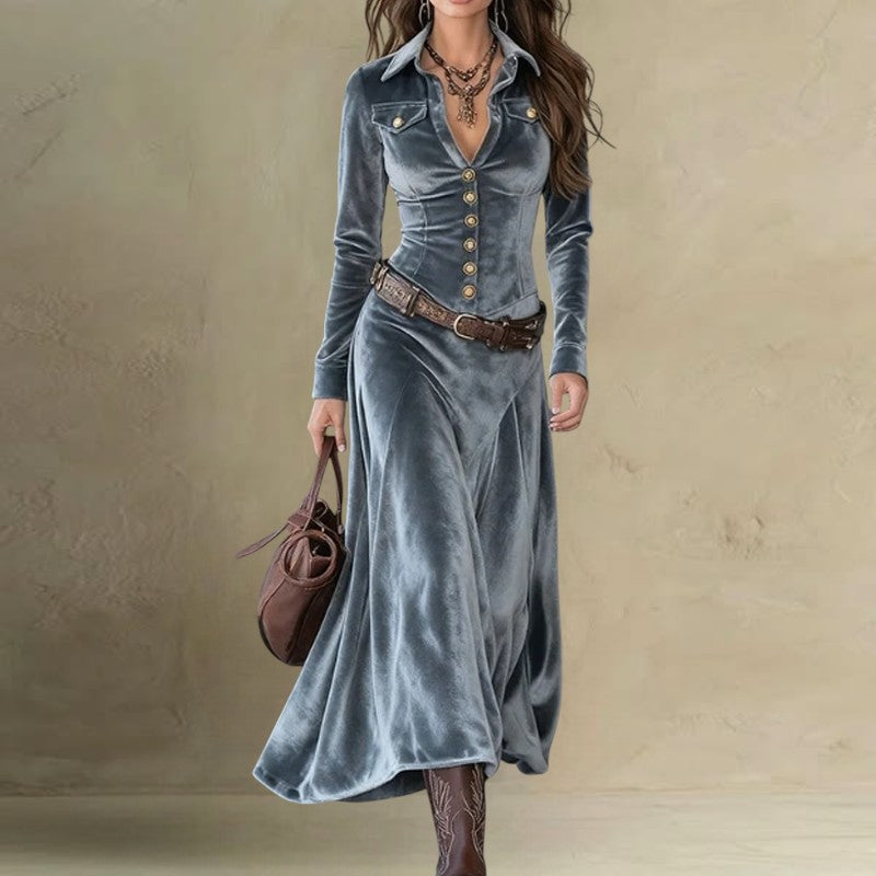 Vena™ | Vestido maxi fluido moderno
