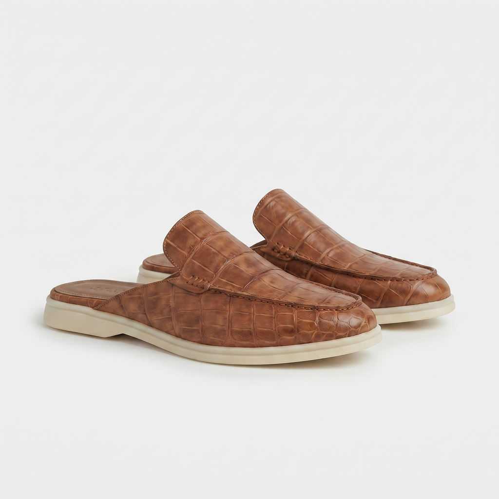Yacht Croco | Mocasín Abierto — Coñac · Edición Limitada