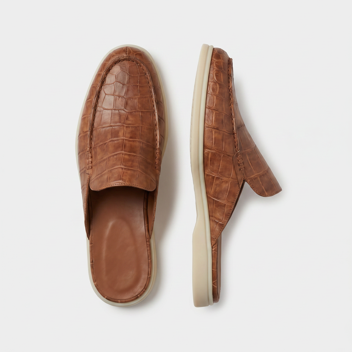 Yacht Croco | Mocasín Abierto — Coñac · Edición Limitada