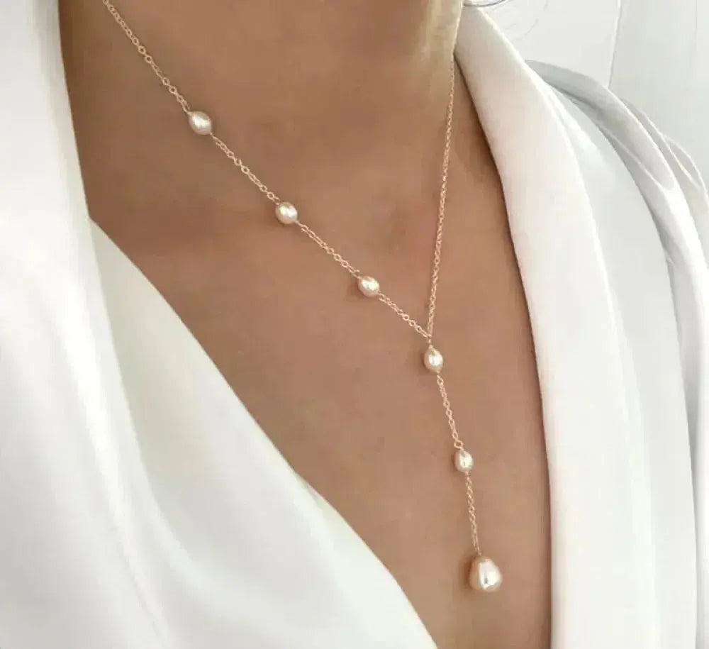 Remedios | Collar vintage con colgante de perlas